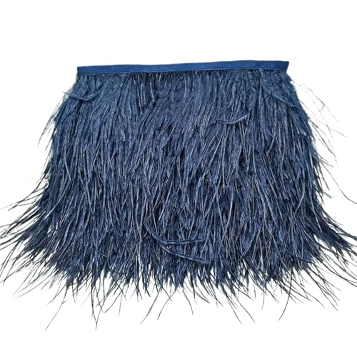 5/10 Yards Straußenfederband, Länge 8–10 cm, Federbesatz, Fransen, DIY-Kostüme, Nähen, Kleidungszubehör für Bastelarbeiten Hochzeit Party Dekoration(C83,5 Yards) von ZYFHYU