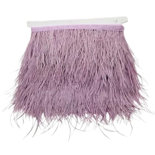 5/10 Yards Straußenfederband, Länge 8–10 cm, Federbesatz, Fransen, DIY-Kostüme, Nähen, Kleidungszubehör für Bastelarbeiten Hochzeit Party Dekoration(C84,10 Yards) von ZYFHYU