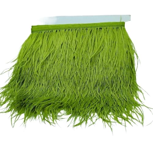 5/10 Yards Straußenfederband, Länge 8–10 cm, Federbesatz, Fransen, DIY-Kostüme, Nähen, Kleidungszubehör für Bastelarbeiten Hochzeit Party Dekoration(C87,5 Yards) von ZYFHYU