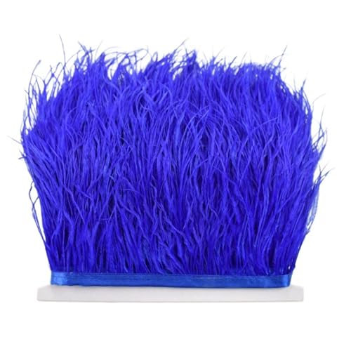 8–10 cm Straußenfederbesatz for Handarbeiten und Kunsthandwerk, Federrockdekoration, Federn, Bandfransen für Bastelarbeiten Hochzeit Party Dekoration(Blue,10Meters) von ZYFHYU