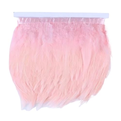 Fasanenfedern, Fransen, Hahnenfedern, Borten for Schal, Kleidung, Band, Nähen, Schmuck, Kunsthandwerk, Dekoration für Bastelarbeiten Hochzeit Party Dekoration(Pink,5 Meters) von ZYFHYU