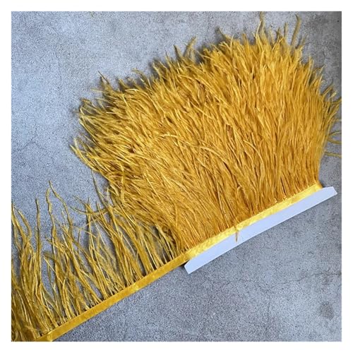 Straußenfederbesatz, Fransenfederband, 10–15 cm breit, Nähen, Basteln, Kostüme, Dekoration für Bastelarbeiten Hochzeit Party Dekoration(Blue,2 Yards) von ZYFHYU