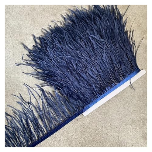 Straußenfederbesatz, Fransenfederband, 10–15 cm breit, Nähen, Basteln, Kostüme, Dekoration für Bastelarbeiten Hochzeit Party Dekoration(Grey,10 Yards) von ZYFHYU