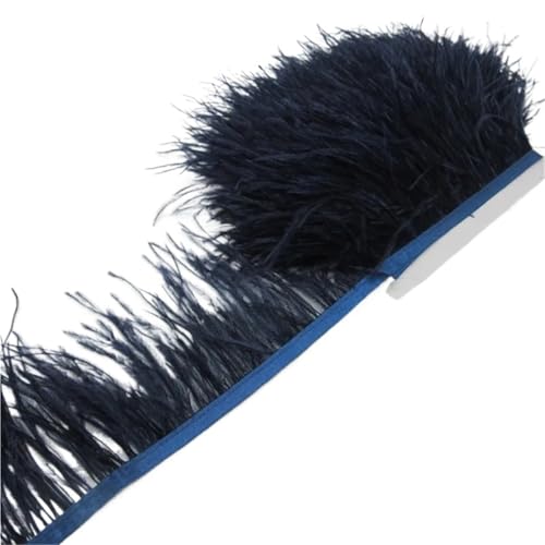 Straußenfederbesatz, Fransenfederband, 7,6–10,2 cm, 8–10 Breite, Nähen, Basteln, Kostüme, Dekoration für Bastelarbeiten Hochzeit Party Dekoration(Blue,10 Yards) von ZYFHYU