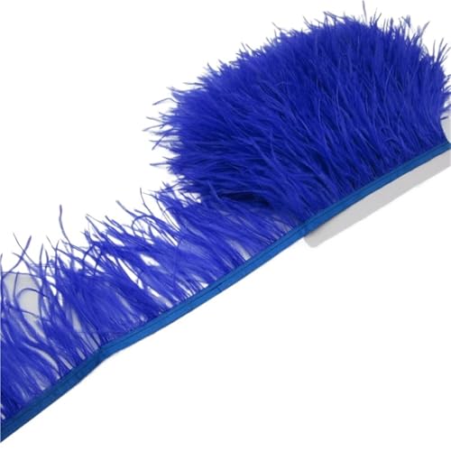 Straußenfederbesatz, Fransenfederband, 7,6–10,2 cm, 8–10 Breite, Nähen, Basteln, Kostüme, Dekoration für Bastelarbeiten Hochzeit Party Dekoration(Blue1,10 Yards) von ZYFHYU
