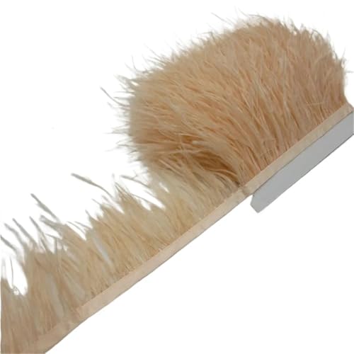 Straußenfederbesatz, Fransenfederband, 7,6–10,2 cm, 8–10 Breite, Nähen, Basteln, Kostüme, Dekoration für Bastelarbeiten Hochzeit Party Dekoration(Color1,5 Yards) von ZYFHYU