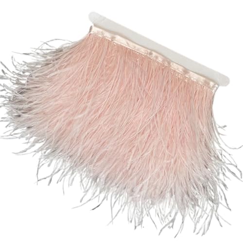 Straußenfedern-Besatz, 13–18 cm, 12,7–17,8 , Federfahnenband for DIY-Hochzeitskleid, Dekoration, Bastelzubehör für Bastelarbeiten Hochzeit Party Dekoration(13,10 Meters) von ZYFHYU
