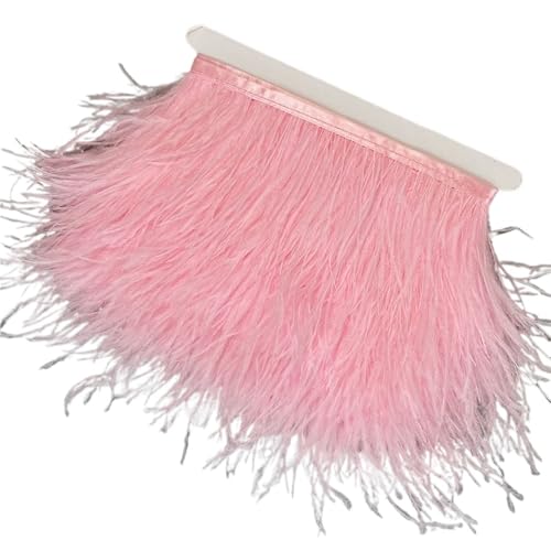 Straußenfedern-Besatz, 13–18 cm, 12,7–17,8 , Federfahnenband for DIY-Hochzeitskleid, Dekoration, Bastelzubehör für Bastelarbeiten Hochzeit Party Dekoration(14,6 Meters) von ZYFHYU
