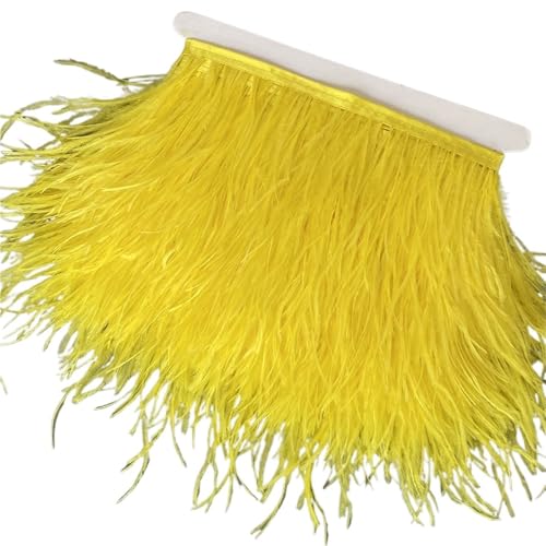 Straußenfedern-Besatz, 13–18 cm, 12,7–17,8 , Federfahnenband for DIY-Hochzeitskleid, Dekoration, Bastelzubehör für Bastelarbeiten Hochzeit Party Dekoration(17,6 Meters) von ZYFHYU