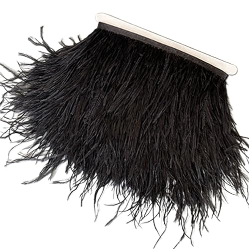 Straußenfedern-Besatz, 13–18 cm, 12,7–17,8 , Federfahnenband for DIY-Hochzeitskleid, Dekoration, Bastelzubehör für Bastelarbeiten Hochzeit Party Dekoration(2,10 Meters) von ZYFHYU