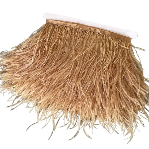 Straußenfedern-Besatz, 13–18 cm, 12,7–17,8 , Federfahnenband for DIY-Hochzeitskleid, Dekoration, Bastelzubehör für Bastelarbeiten Hochzeit Party Dekoration(20,6 Meters) von ZYFHYU