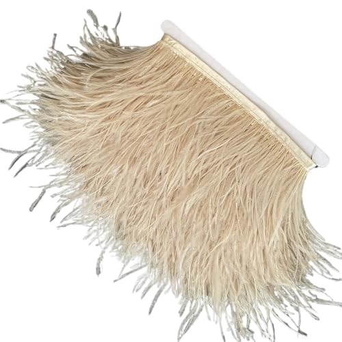 Straußenfedern-Besatz, 13–18 cm, 12,7–17,8 , Federfahnenband for DIY-Hochzeitskleid, Dekoration, Bastelzubehör für Bastelarbeiten Hochzeit Party Dekoration(27,2 Meters) von ZYFHYU