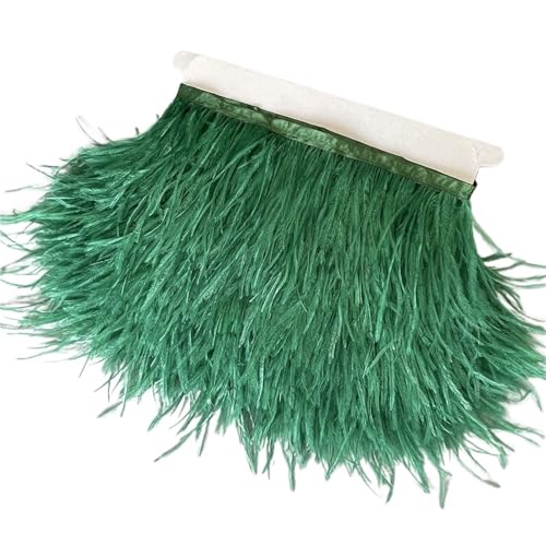 Straußenfedern-Besatz, 13–18 cm, 12,7–17,8 , Federfahnenband for DIY-Hochzeitskleid, Dekoration, Bastelzubehör für Bastelarbeiten Hochzeit Party Dekoration(7,6 Meters) von ZYFHYU