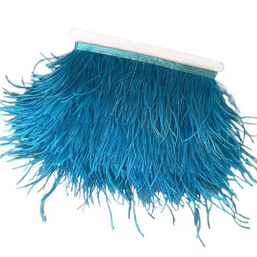 Straußenfedern-Besatz, 13–18 cm, 12,7–17,8 , Federfahnenband for DIY-Hochzeitskleid, Dekoration, Bastelzubehör für Bastelarbeiten Hochzeit Party Dekoration(9,2 Meters) von ZYFHYU