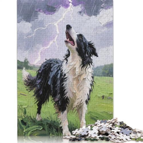 Border Collie Puzzles 1000 Stück Für Erwachsene Puzzles Für Erwachsene 1000 Stück Puzzle Lernspiele Heimdekoration Puzzle 1000pcs (75x50cm) von ZYGAOKDD