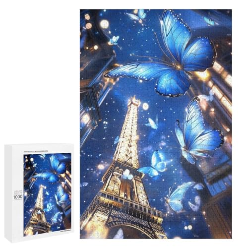 Butterfly - Eiffel Tower 1000 Teile Puzzles Für Erwachsene Und Kinder Ab 12 Jahren 1000 PCS von ZYGAOKDD