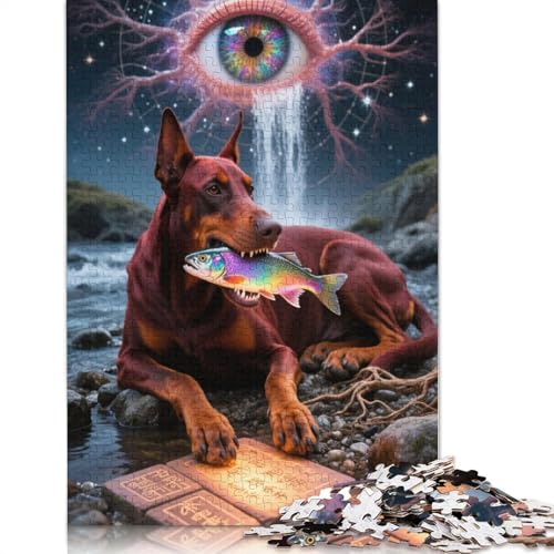 Doberman Pinscher 1000 Teile Puzzles Für Erwachsene Und Kinder Ab 12 Jahren 1000pcs (75x50cm) von ZYGAOKDD