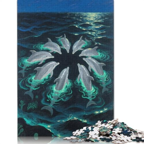 Dolphin 1000 Teile Puzzles Für Erwachsene Und Kinder Ab 12 Jahren 1000pcs (75x50cm) von ZYGAOKDD