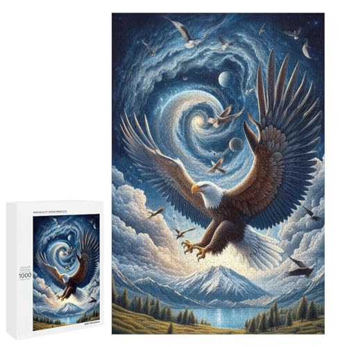 Eagle Under The Stars 1000 Teile Puzzles Für Erwachsene Und Kinder Ab 12 Jahren 1000 PCS Eagle Under The Stars 1000 Teile Puzzles Für Erwachsene Und Kinder Ab 12 Jahren 1000 PCS von ZYGAOKDD