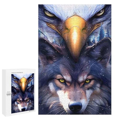 Eagle and Wolf 1000 Teile Puzzles Für Erwachsene Und Kinder Ab 12 Jahren 1000 PCS von ZYGAOKDD