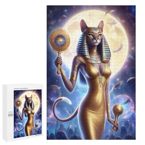 Egyptian Cat God 1000 Teile Puzzles Für Erwachsene Und Kinder Ab 12 Jahren 1000 PCS von ZYGAOKDD
