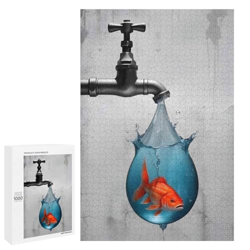 Fish in A Drop 1000 Teile Puzzles Für Erwachsene Und Kinder Ab 12 Jahren 1000 PCS von ZYGAOKDD