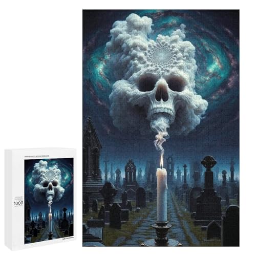 Graveyard Skull 1000 Teile Puzzles Für Erwachsene Und Kinder Ab 12 Jahren 1000 PCS von ZYGAOKDD