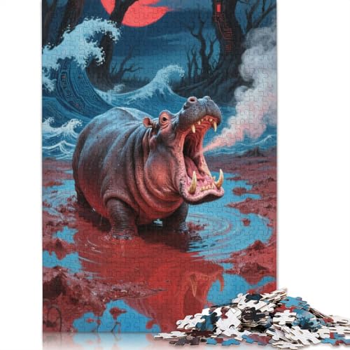 Hippopotamus Puzzles 1000 Stück Für Erwachsene Puzzles Für Erwachsene 1000 Stück Puzzle Lernspiele Heimdekoration Puzzle 1000pcs (75x50cm) von ZYGAOKDD