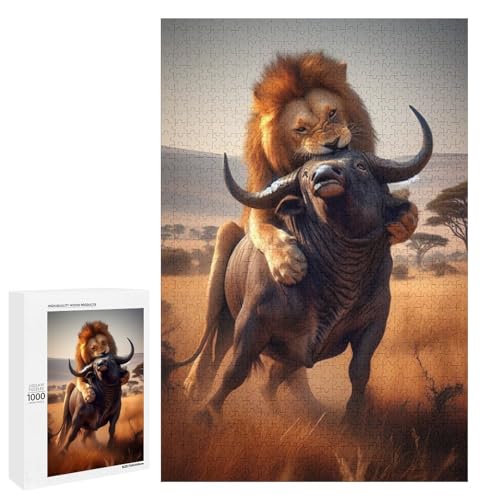 Lion Vs Bison 1000 Teile Puzzles Für Erwachsene Und Kinder Ab 12 Jahren 1000 PCS Lion Vs Bison 1000 Teile Puzzles Für Erwachsene Und Kinder Ab 12 Jahren 1000 PCS von ZYGAOKDD