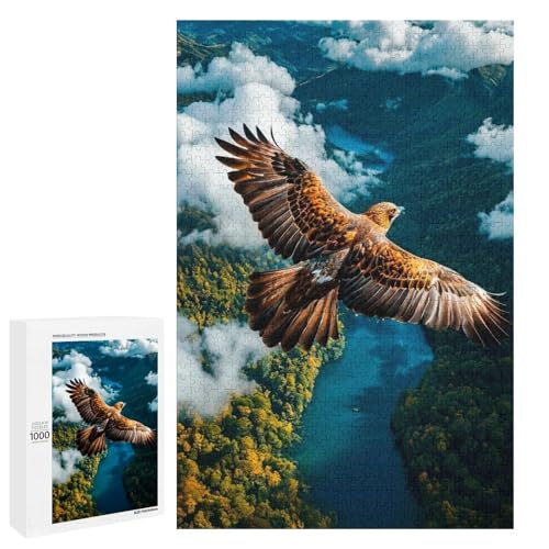 Male Eagle in The Sky 1000 Teile Puzzles Für Erwachsene Und Kinder Ab 12 Jahren 1000 PCS Male Eagle in The Sky 1000 Teile Puzzles Für Erwachsene Und Kinder Ab 12 Jahren 1000 PCS von ZYGAOKDD