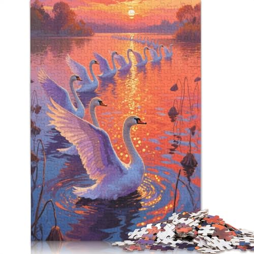 Mute Swan Puzzlespiele Für Erwachsene 1000 Jigsaws 1000 Teile Puzzles Für Erwachsene Geschenke 1000pcs (75x50cm) von ZYGAOKDD