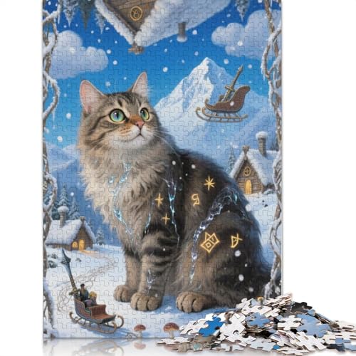Norwegian Forest Cat 1000 Teile Puzzles Für Erwachsene Und Kinder Ab 12 Jahren 1000pcs (75x50cm) von ZYGAOKDD