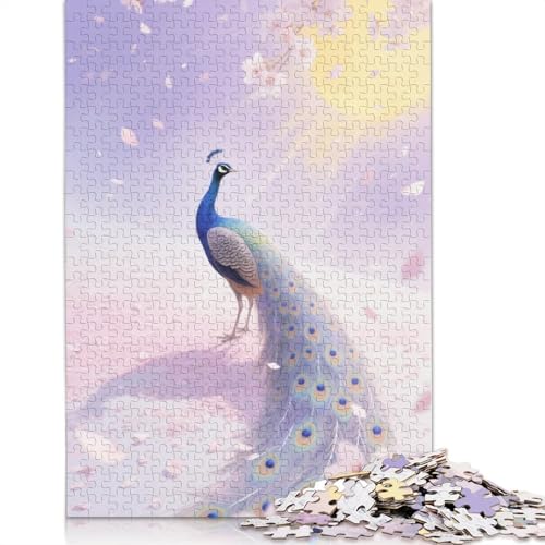 Peacock 1000 Stück Puzzles Für Erwachsene | | Family Fun Jigsaws Puzzles 1000 Stück Für Erwachsene Geschenke 1000pcs (75x50cm) von ZYGAOKDD
