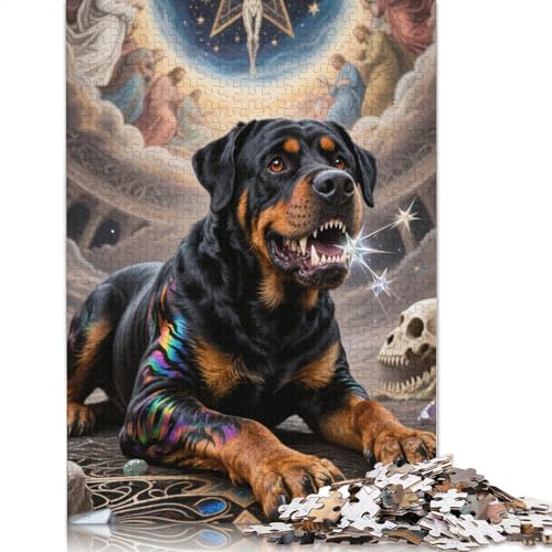 Rottweiler 1000 Teile Puzzles Für Erwachsene Und Kinder Ab 12 Jahren 1000pcs (75x50cm) von ZYGAOKDD