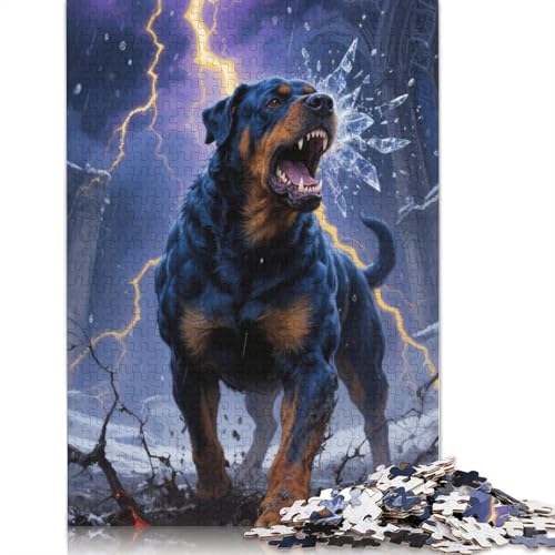 Rottweiler 1000 Teile Puzzles Für Erwachsene Und Kinder Ab 12 Jahren 1000pcs (75x50cm) von ZYGAOKDD