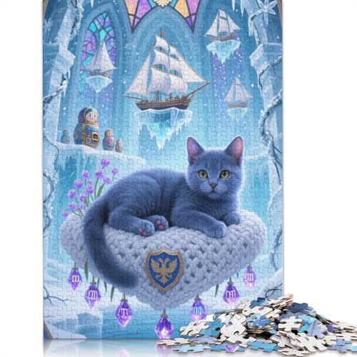 Russian Blue 1000 Teile Puzzles Für Erwachsene Puzzles Für Erwachsene 1000 1000pcs (75x50cm) von ZYGAOKDD