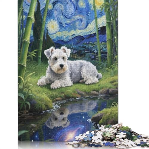 Schnauzer Puzzlespiele Für Erwachsene 1000 Jigsaws 1000 Teile Puzzles Für Erwachsene Geschenke 1000pcs (75x50cm) von ZYGAOKDD