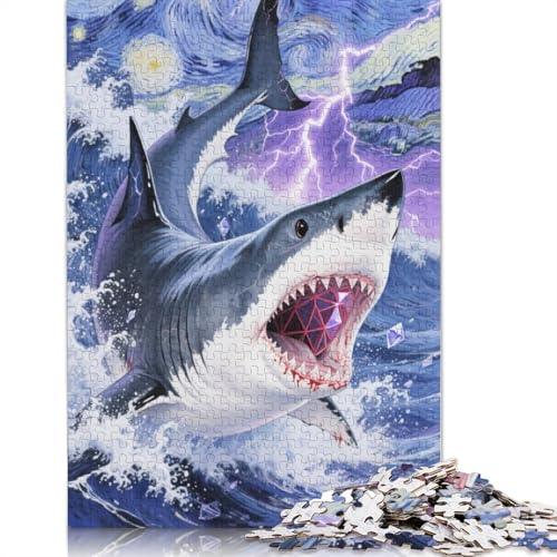 Shark 1000 Teile Puzzles Für Erwachsene Und Kinder Ab 12 Jahren 1000pcs (75x50cm) von ZYGAOKDD