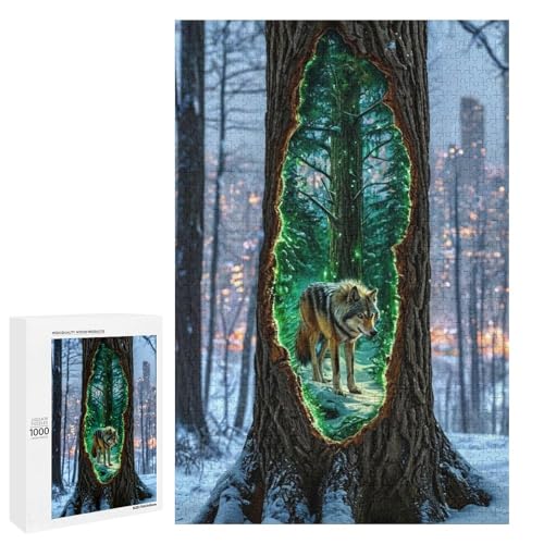 The Wolf in The Hole in The Tree 1000 Teile Puzzles Für Erwachsene Und Kinder Ab 12 Jahren 1000 PCS The Wolf in The Hole in The Tree 1000 Teile Puzzles Für Erwachsene Und Kinder Ab 12 Jahren 1000 PCS von ZYGAOKDD