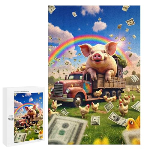 Truck Piggy 1000 Teile Puzzles Für Erwachsene Und Kinder Ab 12 Jahren 1000 PCS von ZYGAOKDD