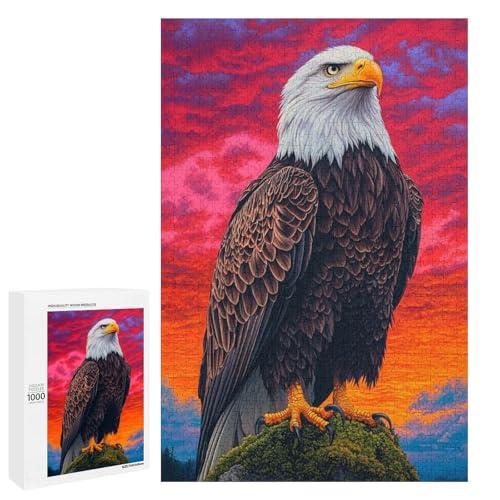White-Headed Sea Eagle at Sunset 1000 Teile Puzzles Für Erwachsene Und Kinder Ab 12 Jahren 1000 PCS von ZYGAOKDD