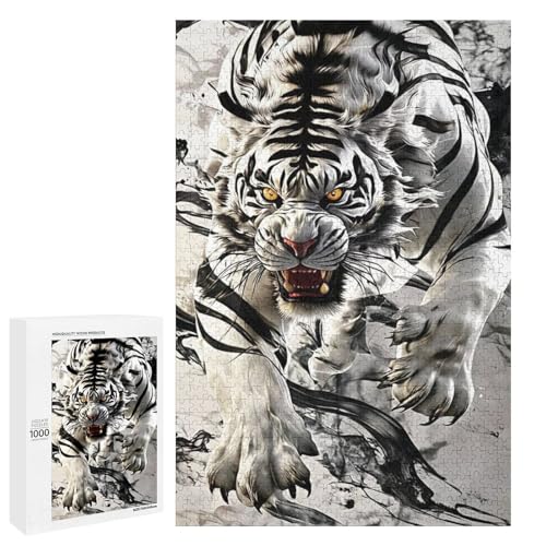 White Tiger 1000 Teile Puzzles Für Erwachsene Und Kinder Ab 12 Jahren 1000 PCS von ZYGAOKDD