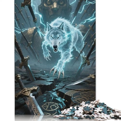 Wolf 1000 Teile Puzzles Für Erwachsene Und Kinder Ab 12 Jahren 1000pcs (75x50cm) von ZYGAOKDD