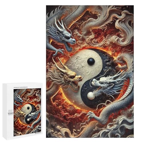 Yin and Yang Dragon 1000 Teile Puzzles Für Erwachsene Und Kinder Ab 12 Jahren 1000 PCS Yin and Yang Dragon 1000 Teile Puzzles Für Erwachsene Und Kinder Ab 12 Jahren 1000 PCS von ZYGAOKDD
