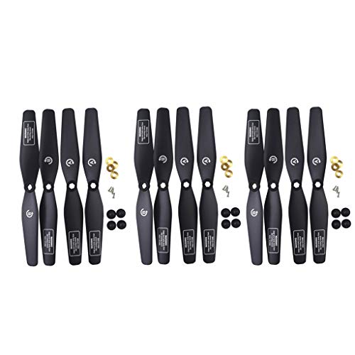 ZYGY 12pcs Schwarz Propeller für SJRC S20W S30W T18 H301S T25 HS110D HS110G HS120D Luftaufnahmen Quadcopter RC Drohne Paddel ZYGY 12pcs Schwarz Propeller für SJRC S20W S30W T18 H301S T25 HS110D HS110G HS120D Luftaufnahmen Quadcopter RC Drohne Paddel von ZYGY