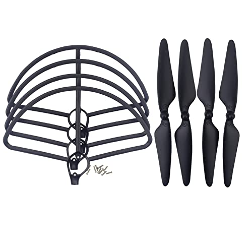 ZYGY 4PCS Luftschrauben & 4PCS Schutzhülle für Hubsan H501S H501A H501C H501M H501S W H501S pro Quadcopter RC Drone Schwarz ZYGY 4PCS Luftschrauben & 4PCS Schutzhülle für Hubsan H501S H501A H501C H501M H501S W H501S pro Quadcopter RC Drone Schwarz von ZYGY