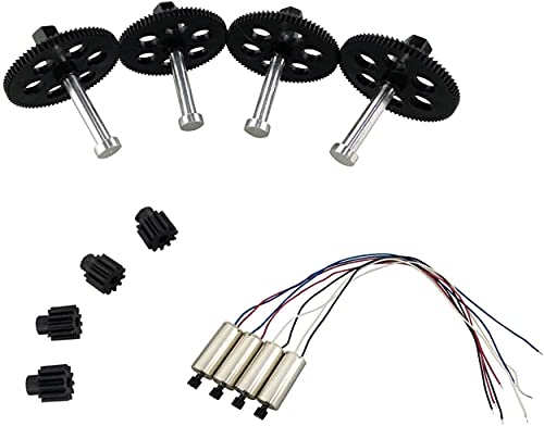 ZYGY 4Stück Motoren & 4Stück Hauptgetriebe & 4Stück Motor Gear Zahnrad für VISUO XS809W XS809HW XS809 Klappbar Quadrotor von ZYGY