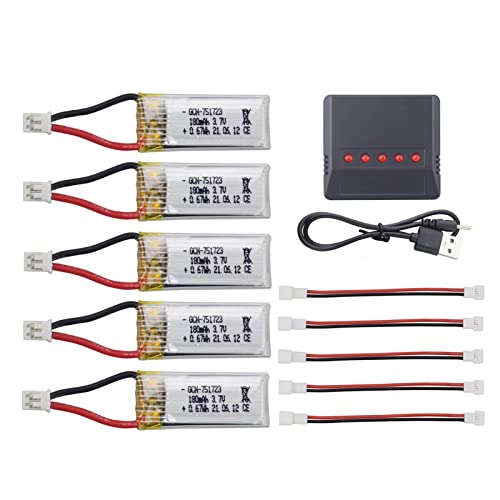 ZYGY 5St. 3.7V 180mah Lithium Akku & 5in1 Ladegerät für A20 A20W RC Quadcopter ZYGY 5St. 3.7V 180mah Lithium Akku & 5in1 Ladegerät für A20 A20W RC Quadcopter von ZYGY