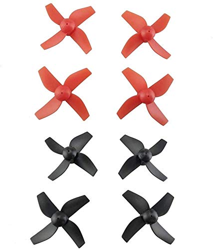 ZYGY 8PCS Luftschrauben für HS210 H36 E010 GoolRC T36 NIHUI NH010 SANROCK GD65A ATOYX AT-66 RC Quadcopter (Schwarz&Rot) von ZYGY