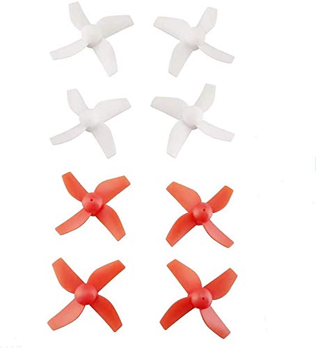 ZYGY 8PCS Propeller für HS210 H36 E010 GoolRC T36 NIHUI NH010 SANROCK GD65A ATOYX AT-66 RC Drohne(Weiß&Rot) von ZYGY
